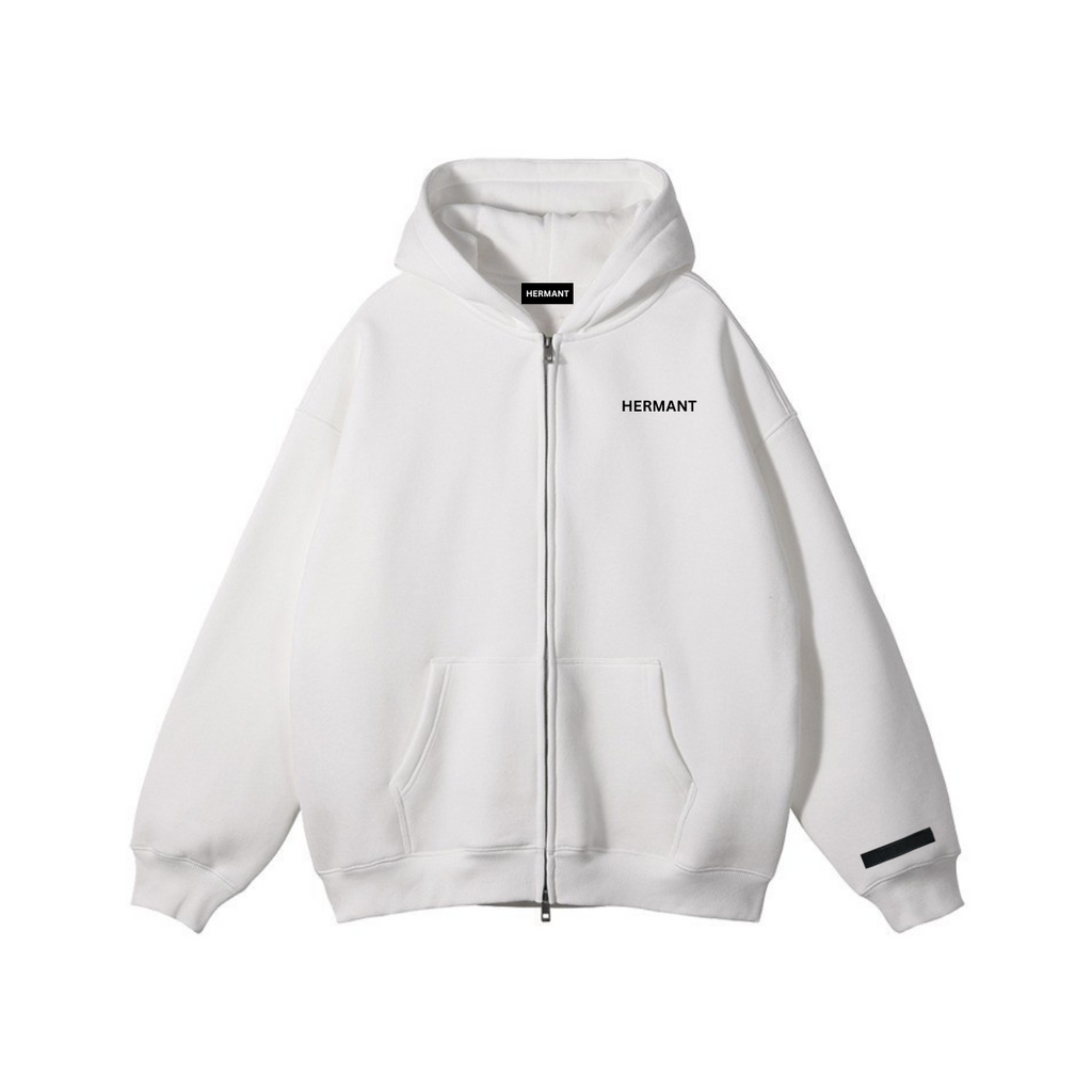 HMT ZIP HOODIE (WHITE)