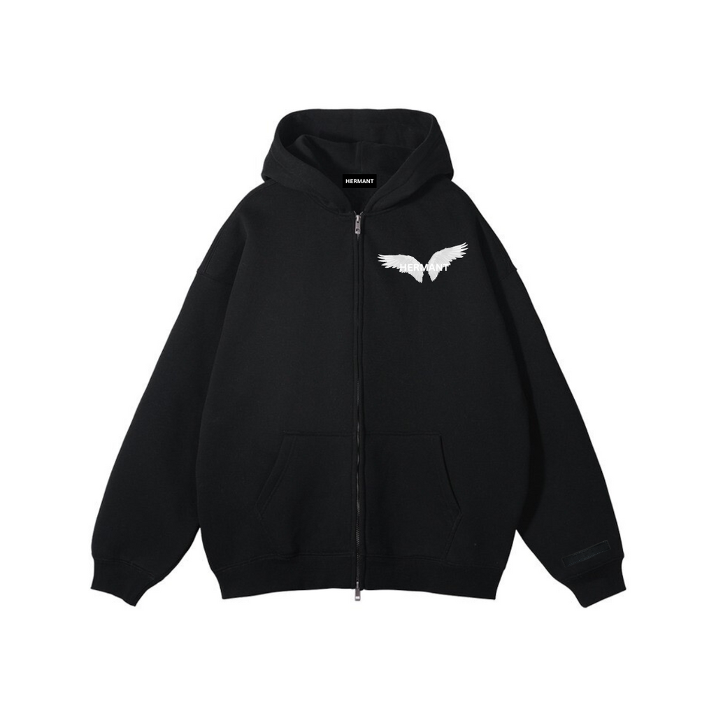 HMT BLACK ZIP HOODIE