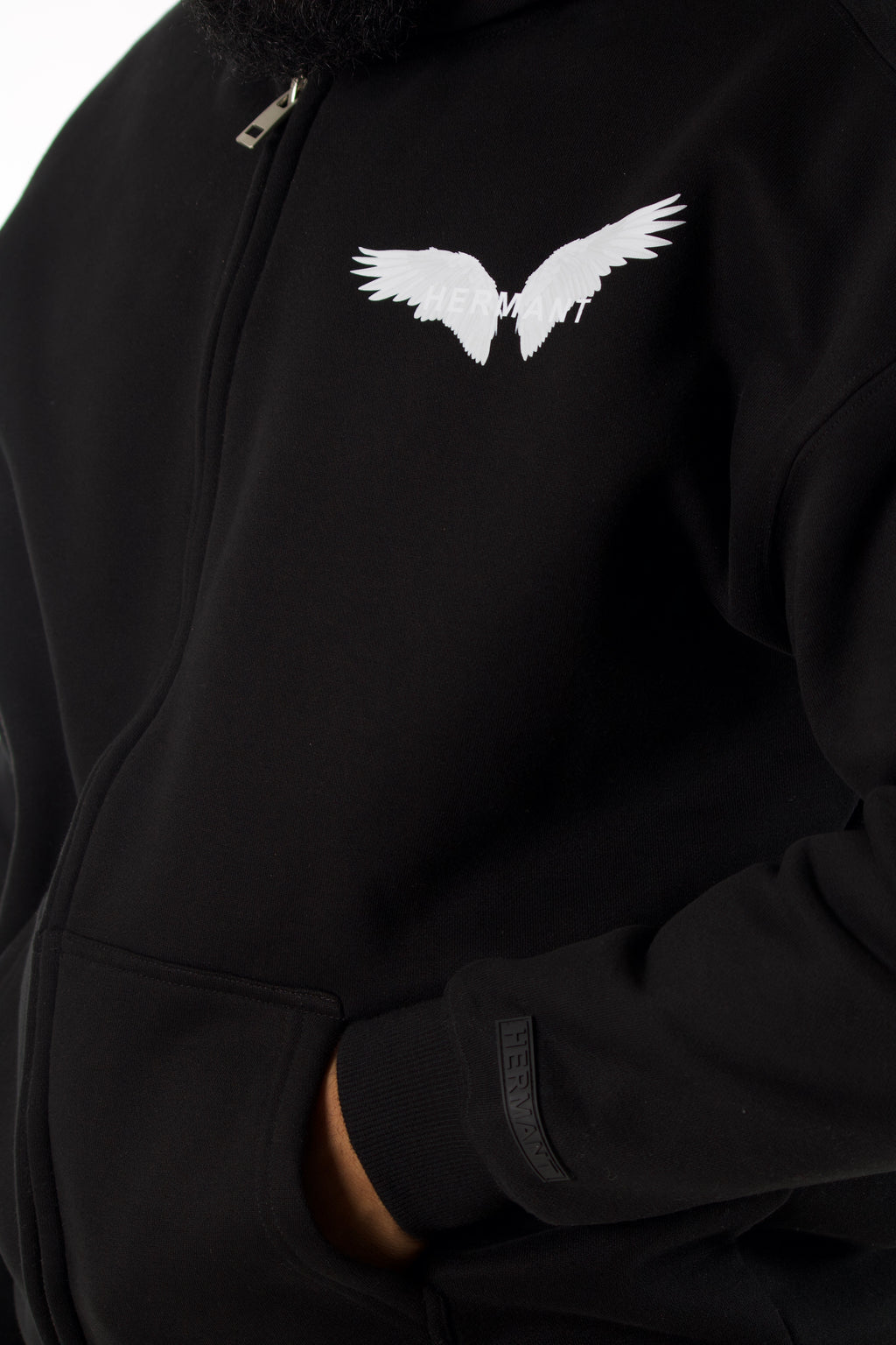 HMT BLACK ZIP HOODIE